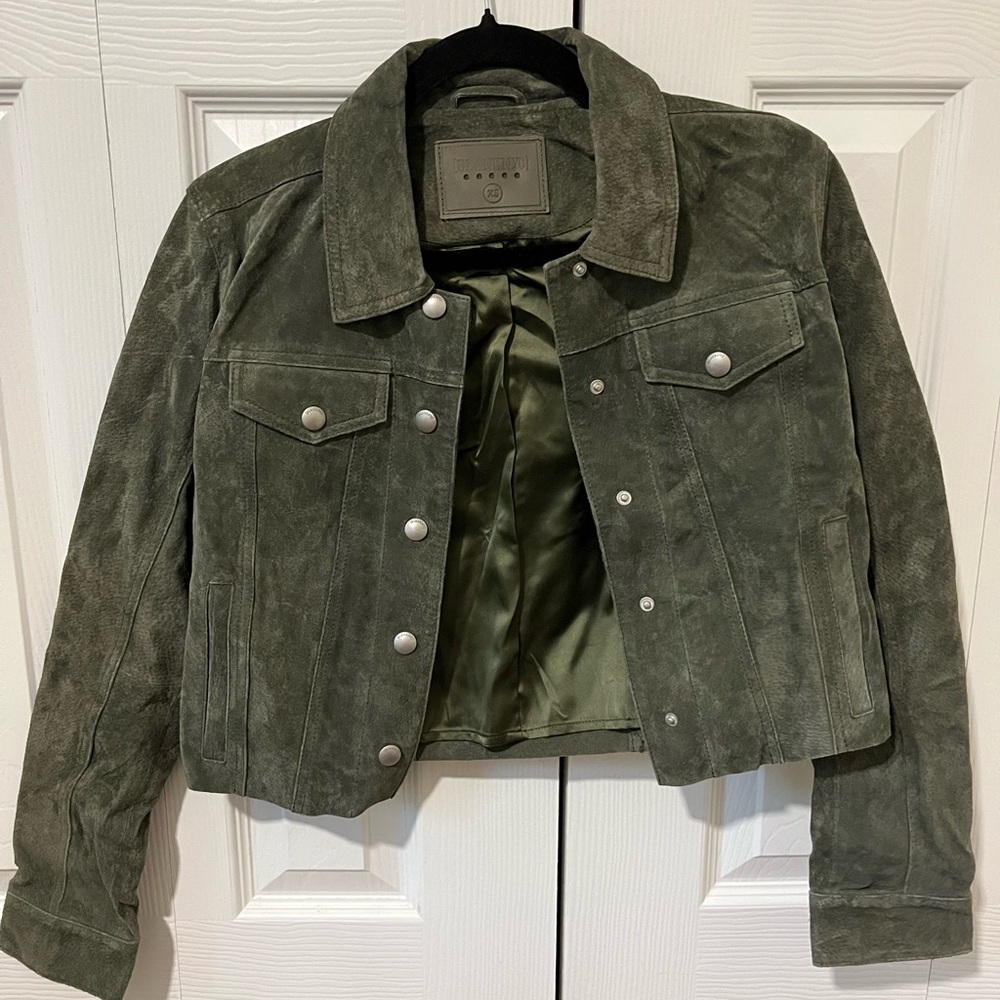 Blank NYC Olive Suede Jacket